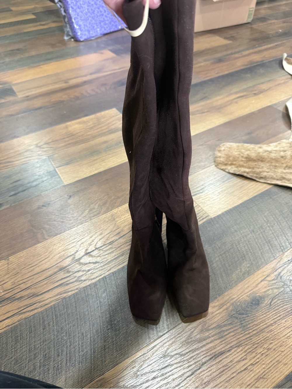 Vince Camuto Dark Brown Over-the-Knee Suede Boots
